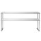 KUTLER Stainless Steel Double Overshelves, NSF Commercial 2-Tier Shelves for Prep and Work Tables for Restaurant, Kitchen, Workshop